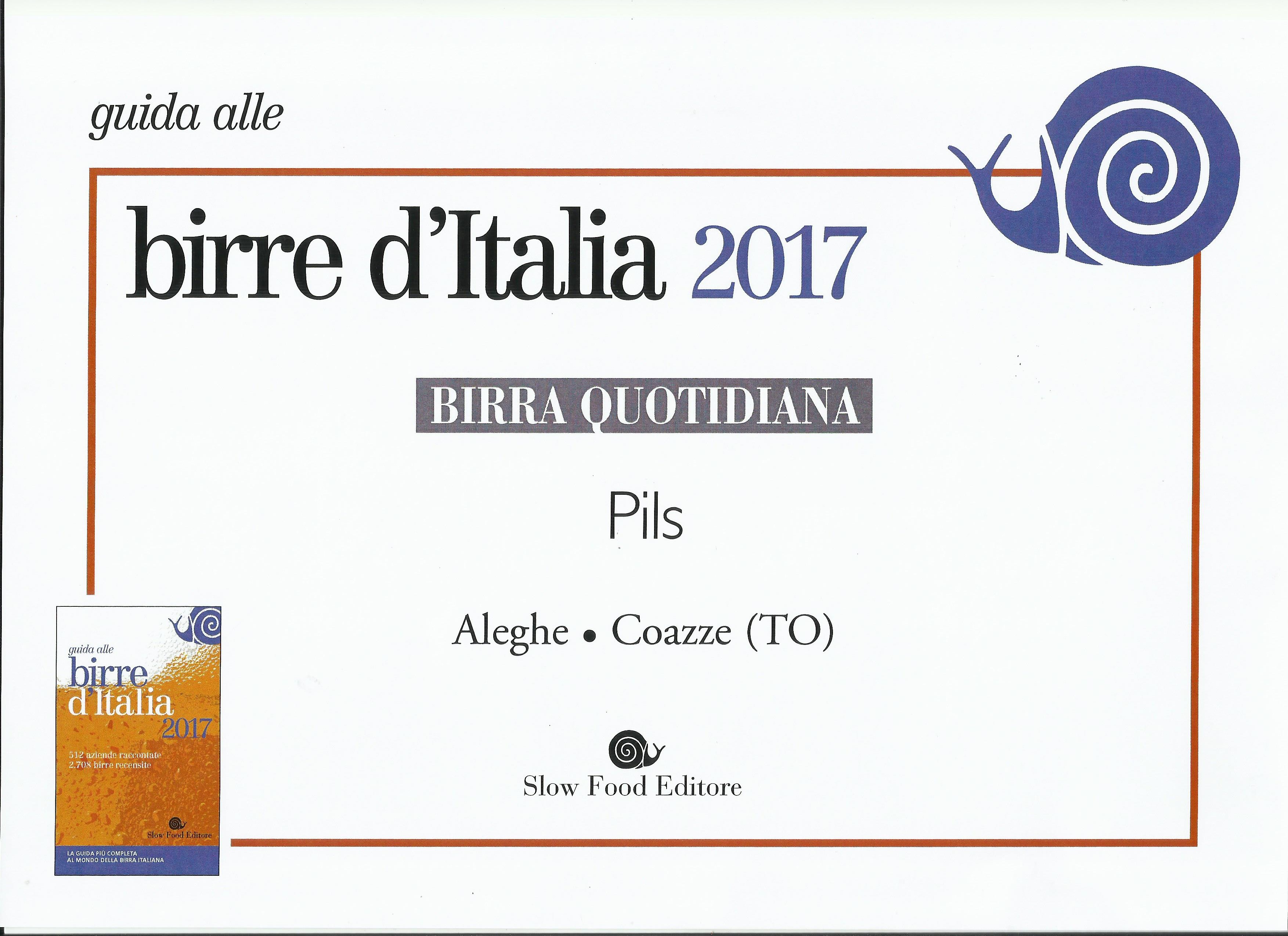 Birre d'Italia 2017<br />
Birra Quotidiana<br />
LA PILS